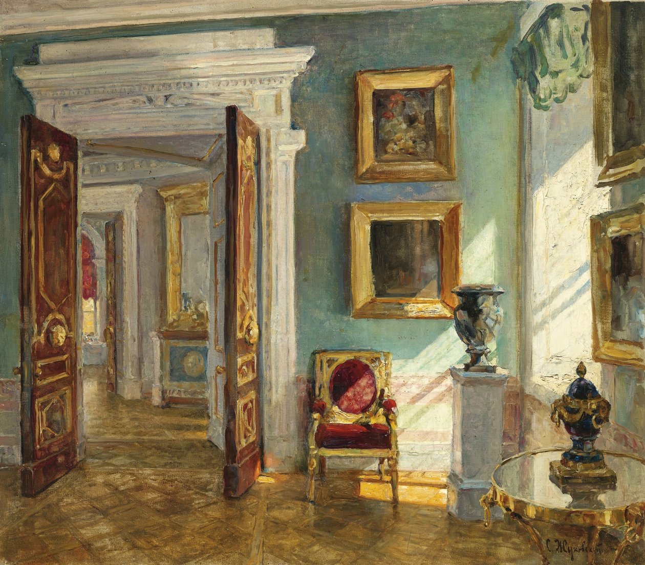 Interior of the Picture Gallery, Pavlovsk by Stanislav Julianovic Zukovskij