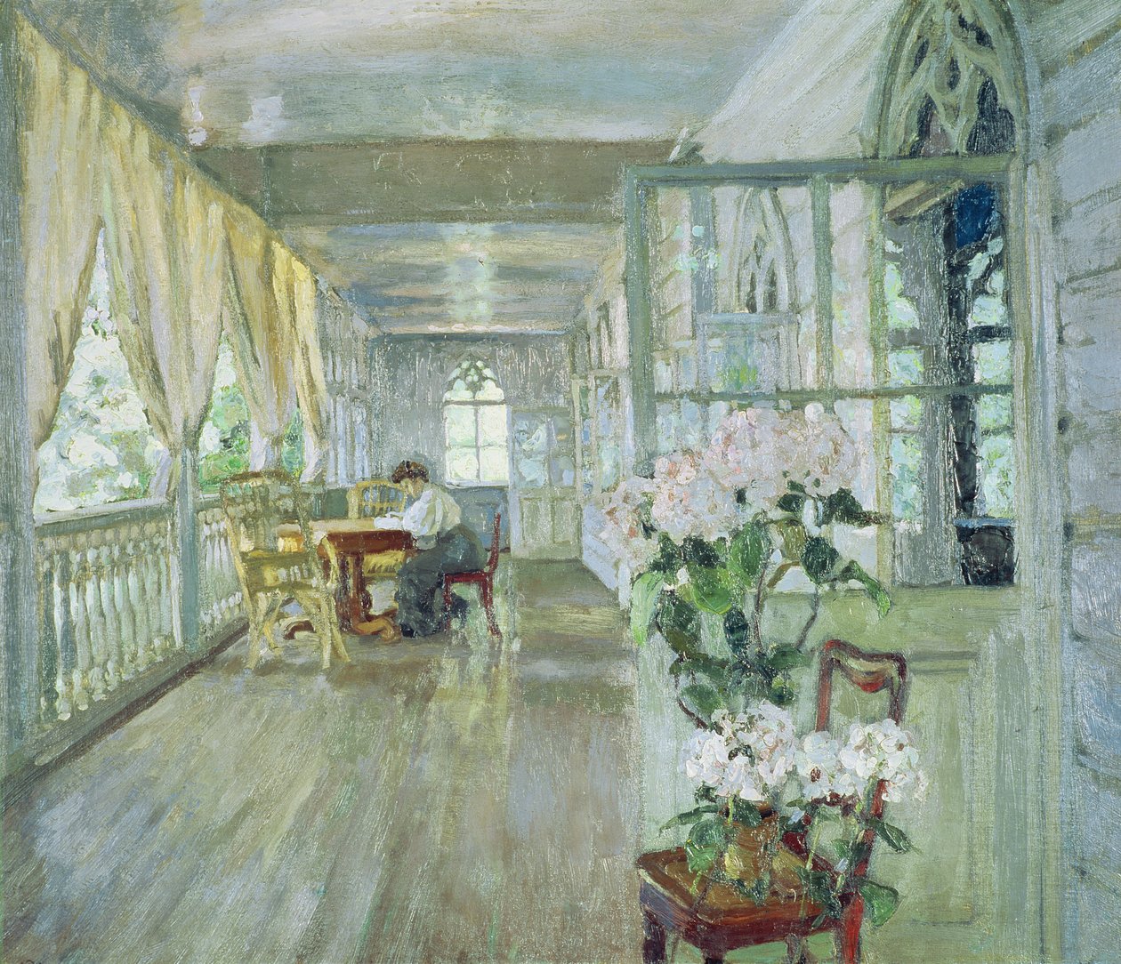 Manor House Terrace by Stanislav Julianovic Zukovskij