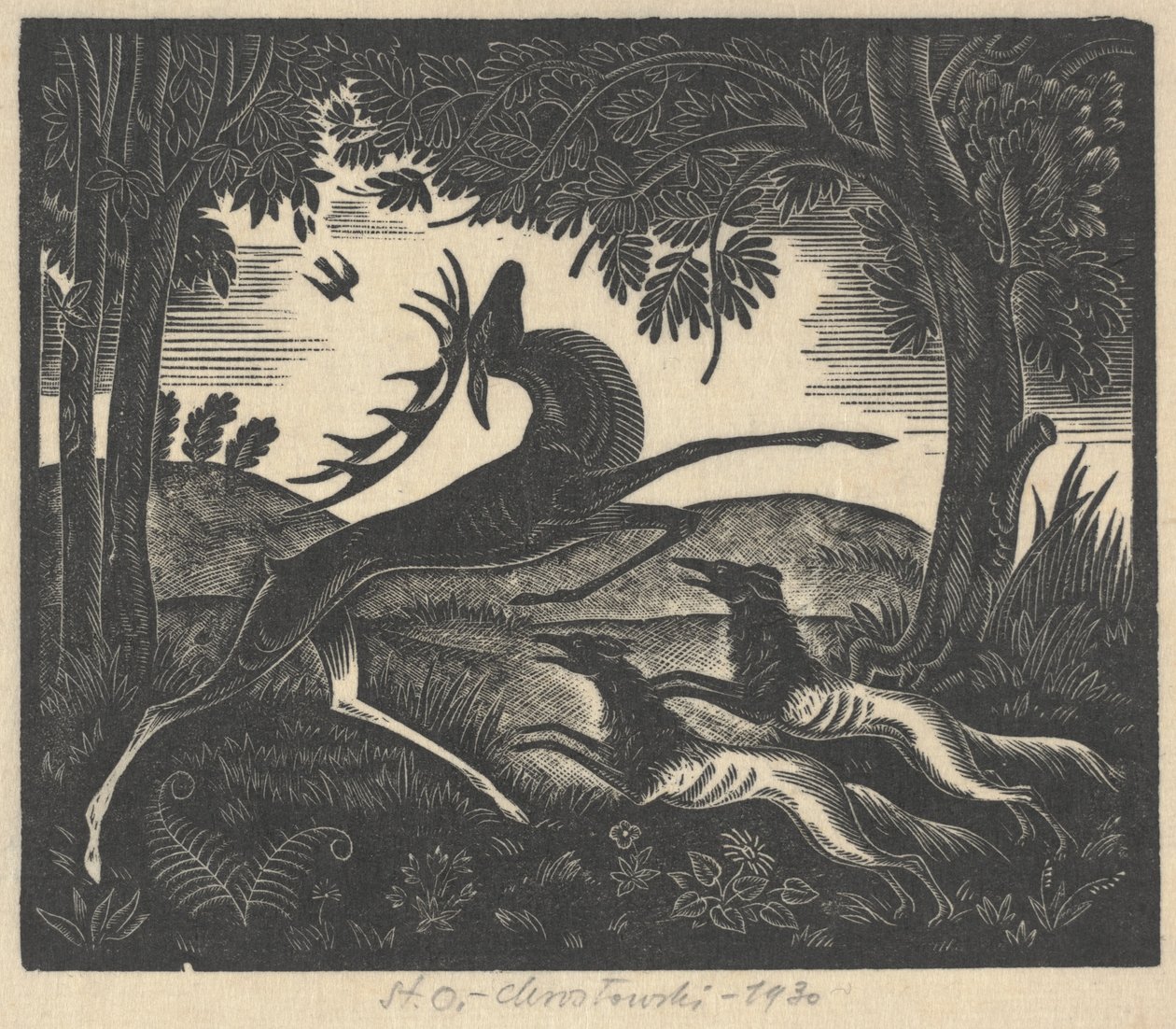 Wounded Stag by Stanislav Ostoja Chrostovski
