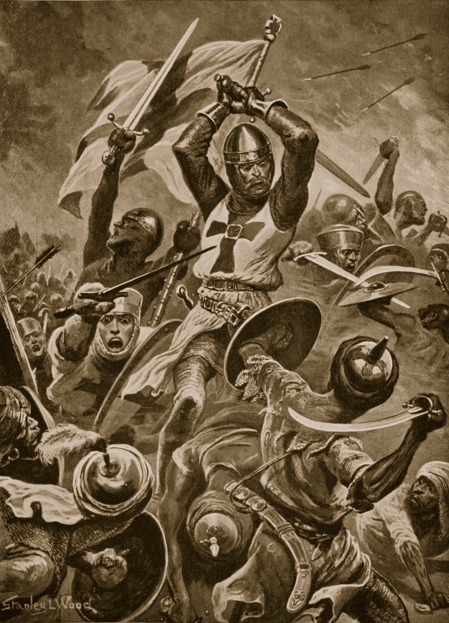 Crusaders storming the city of Tyre by Stanley L. Wood