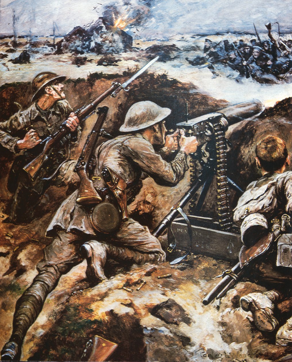 First Battle of the Somme by Stanley L. (after) Wood