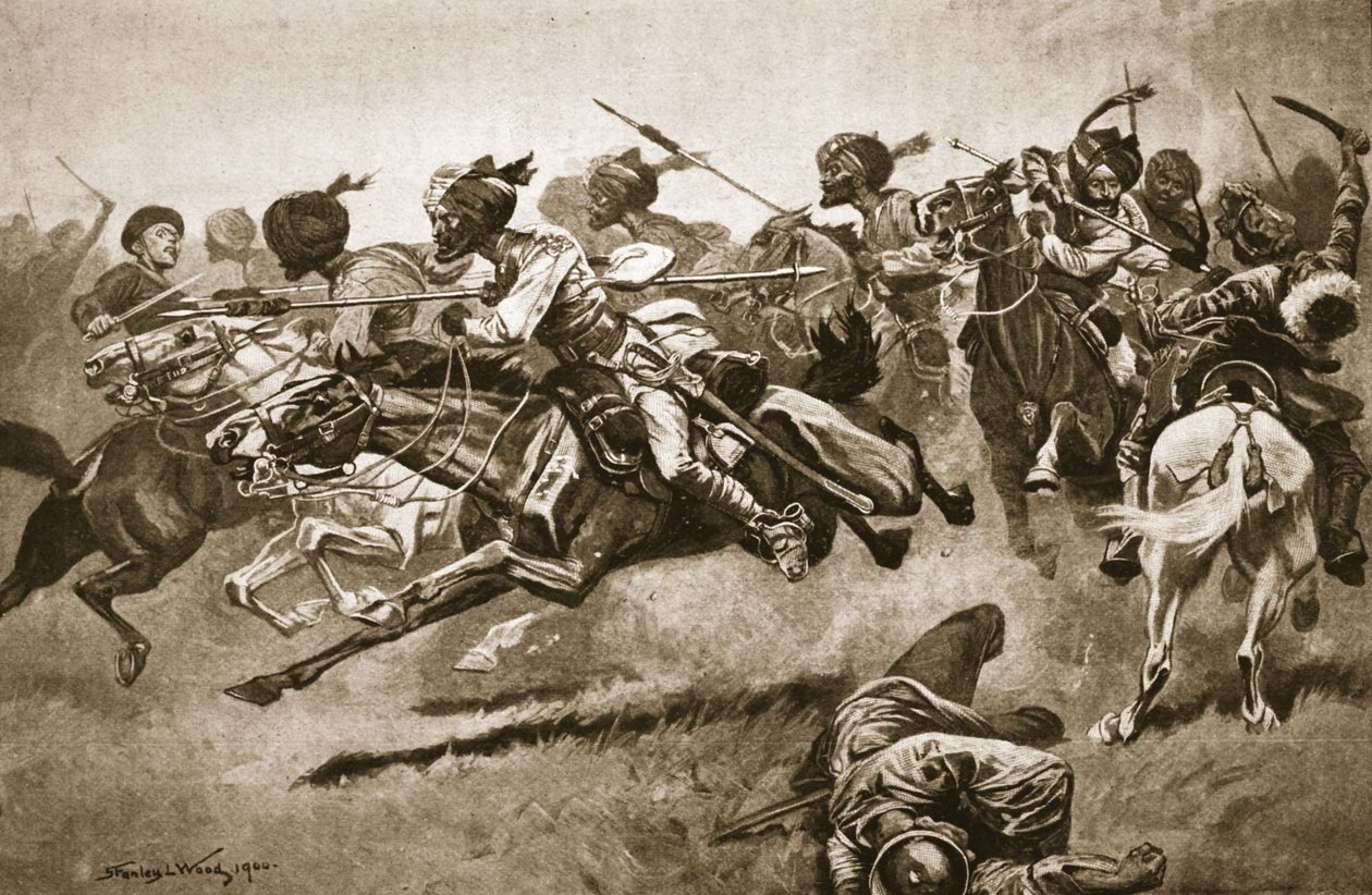 On the expedition to Pao-ting-fu: A charge of the Bengal Lancers, illustration from 
