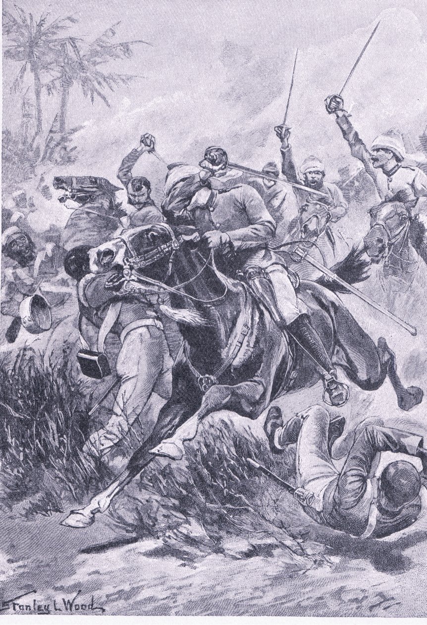 Volunteer cavalry outside Lucknow, 30th June 1857 by Stanley L. Wood