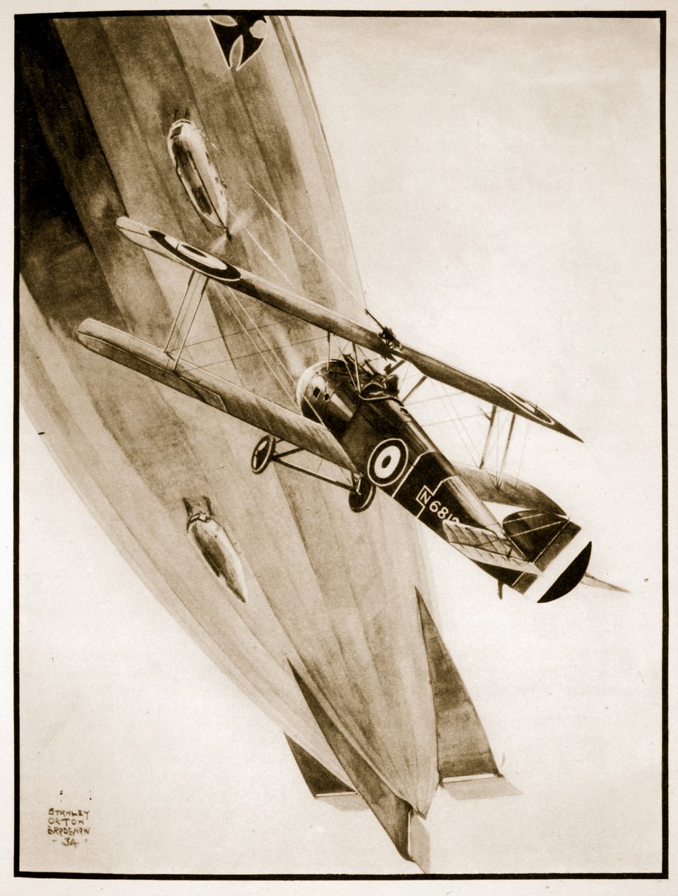 L.T. Culley Gets His Zeppelin, illustration from 