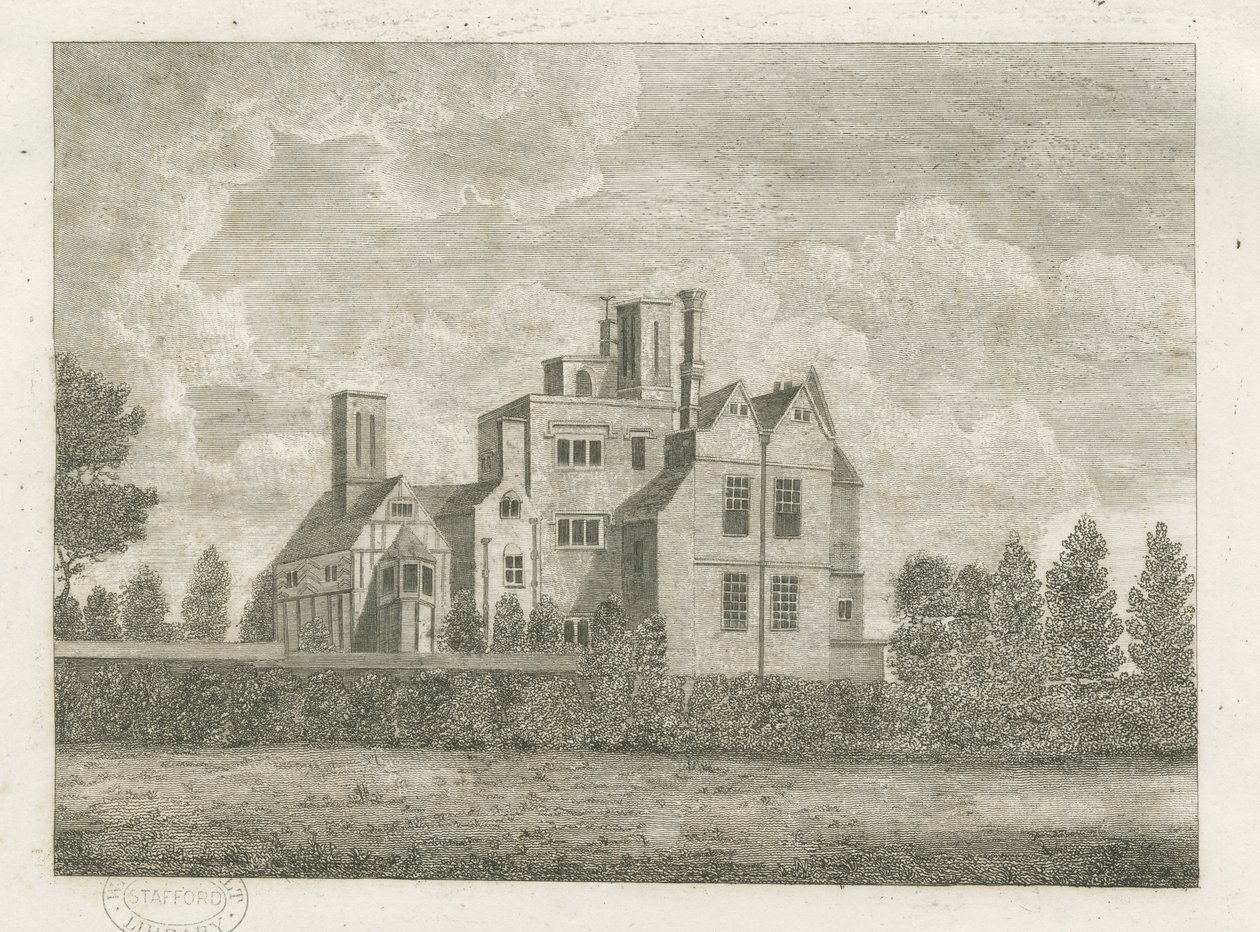 Black Ladies Priory (engraving) by Stebbing Shaw