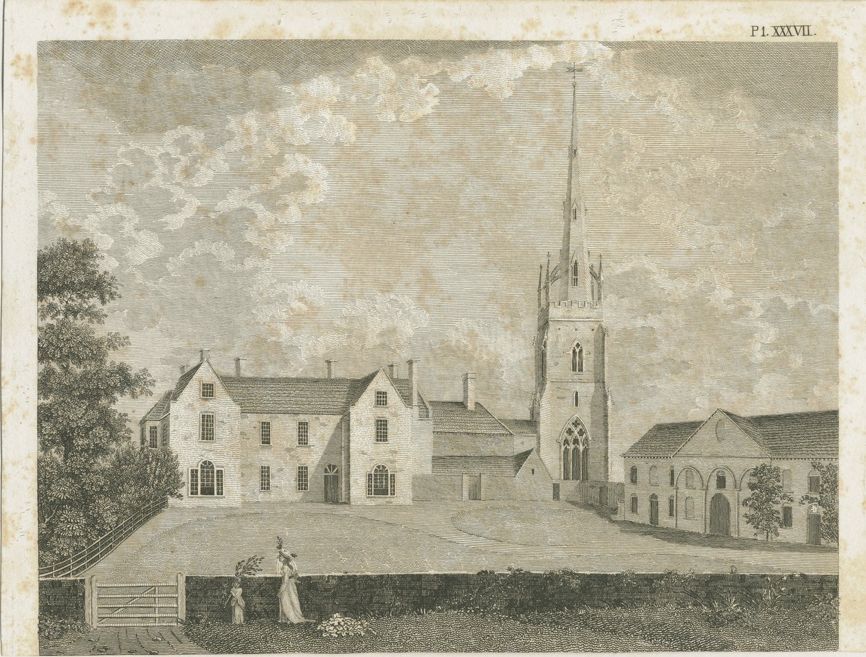 Clifton Campville Church (engraving), nd [c 1790] by Stebbing Shaw