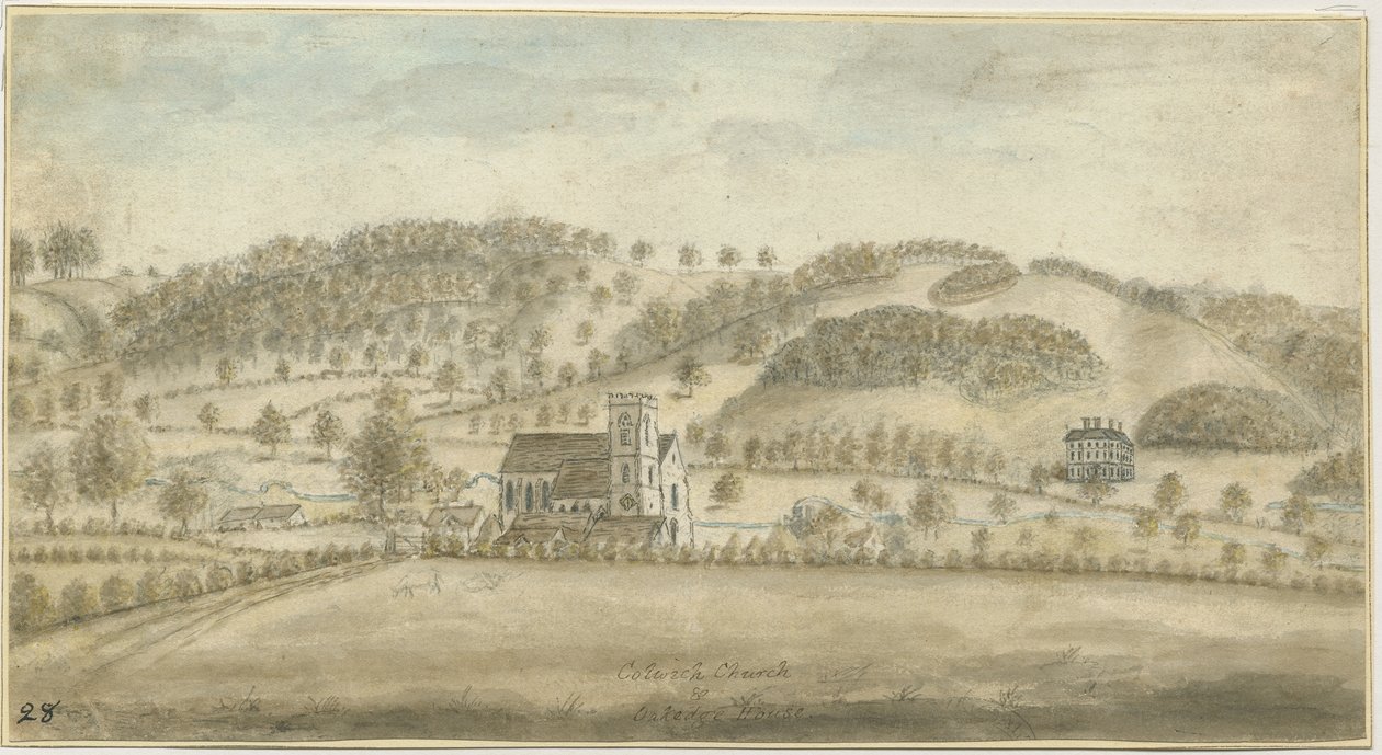 Colwich Church and Oakedge House by Stebbing Shaw