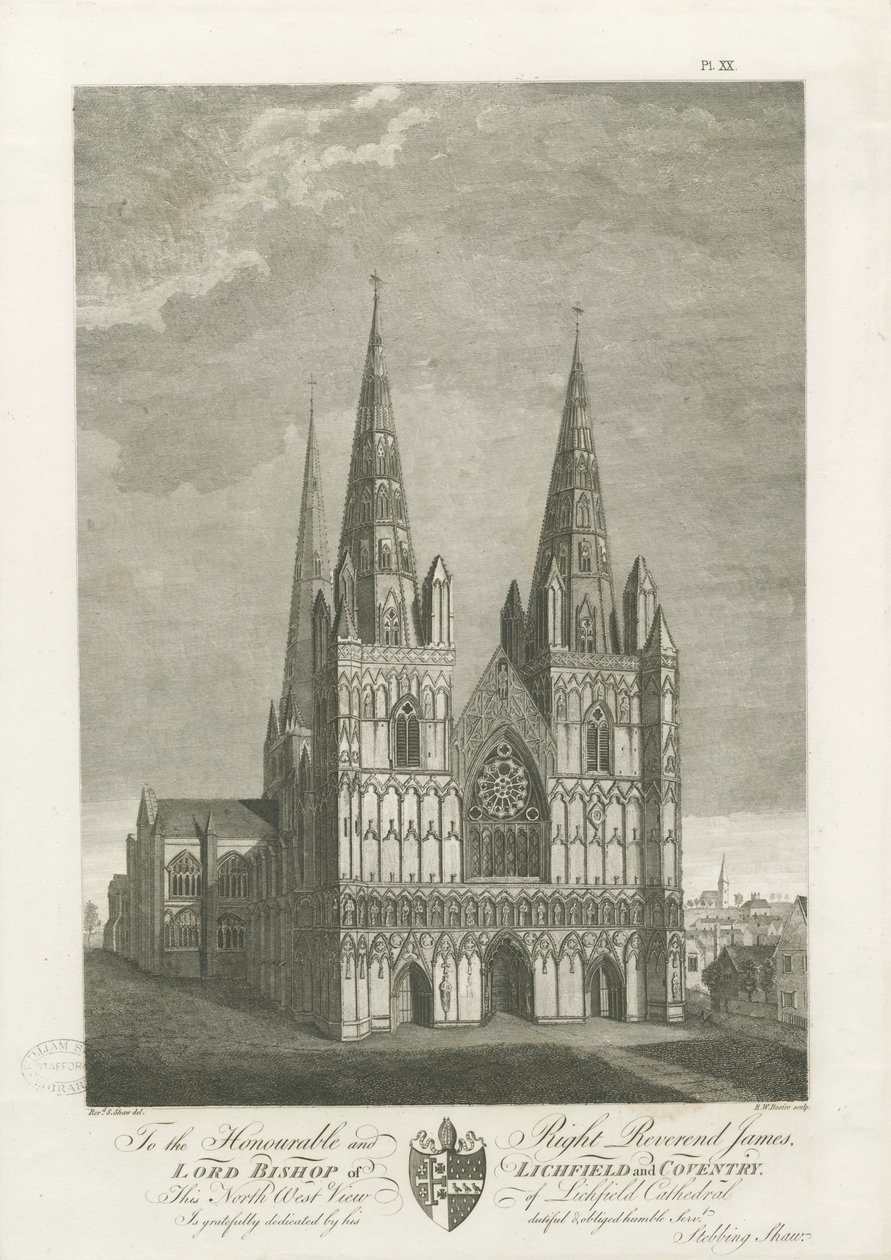 Lichfield Cathedral - West Front by Stebbing Shaw