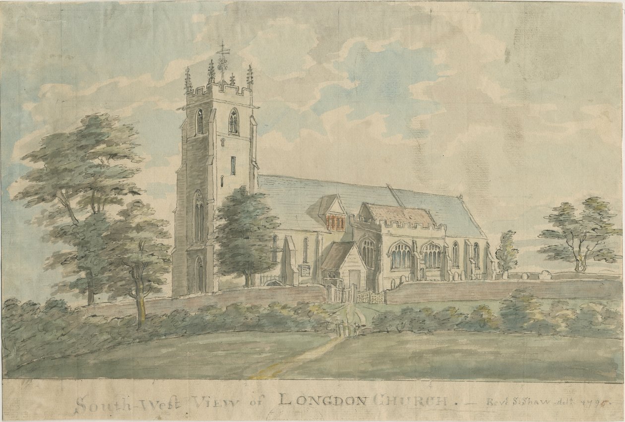 Longdon Church, 1795/6 by Stebbing Shaw