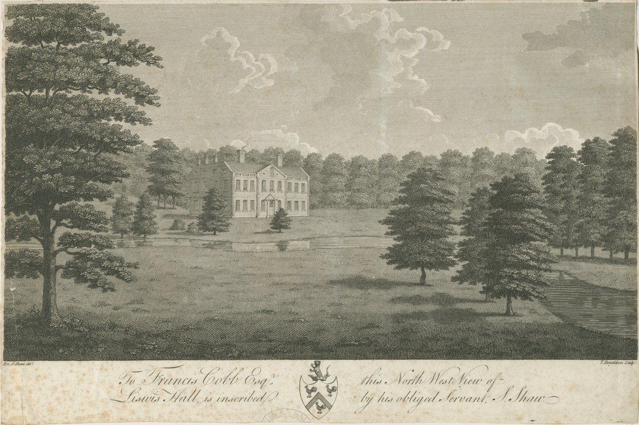 Lysways Hall: engraving, nd [1762-1802] by Stebbing Shaw