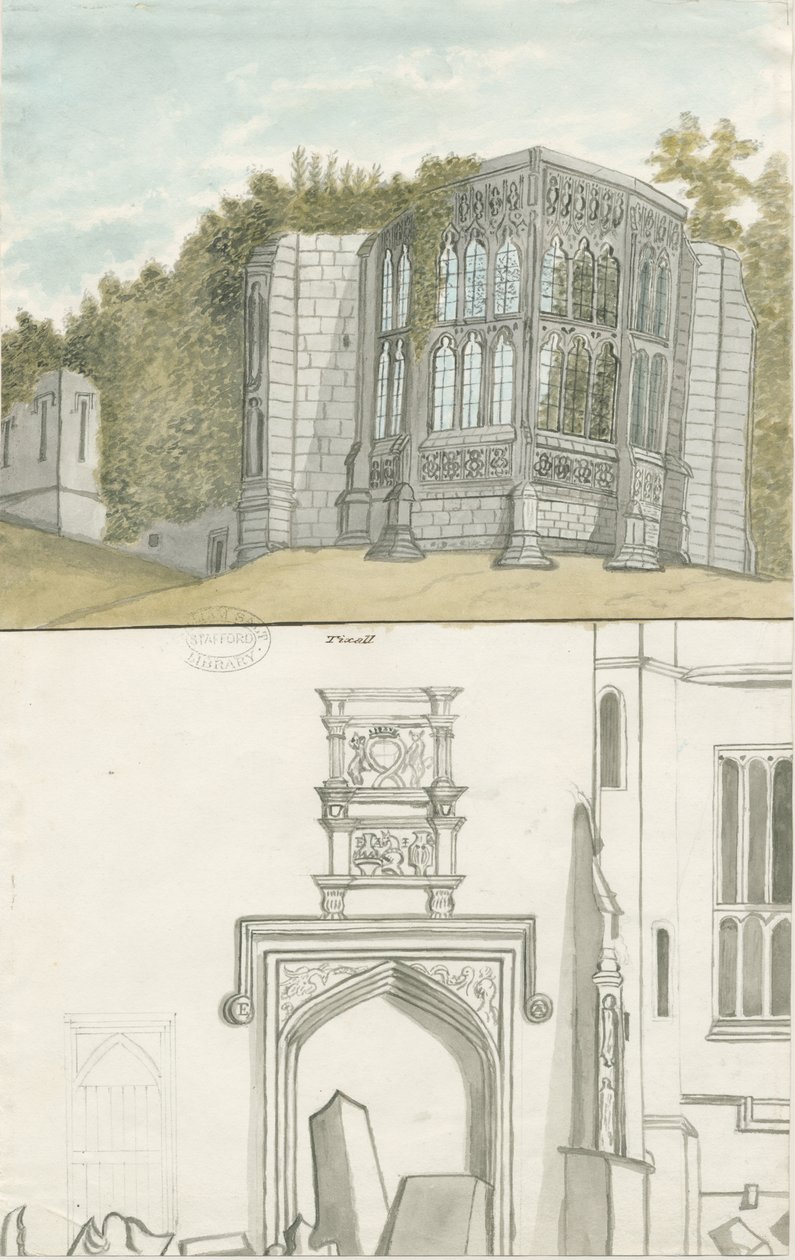 Tixall - Gothic Window and Heraldic Antiquities by Stebbing Shaw