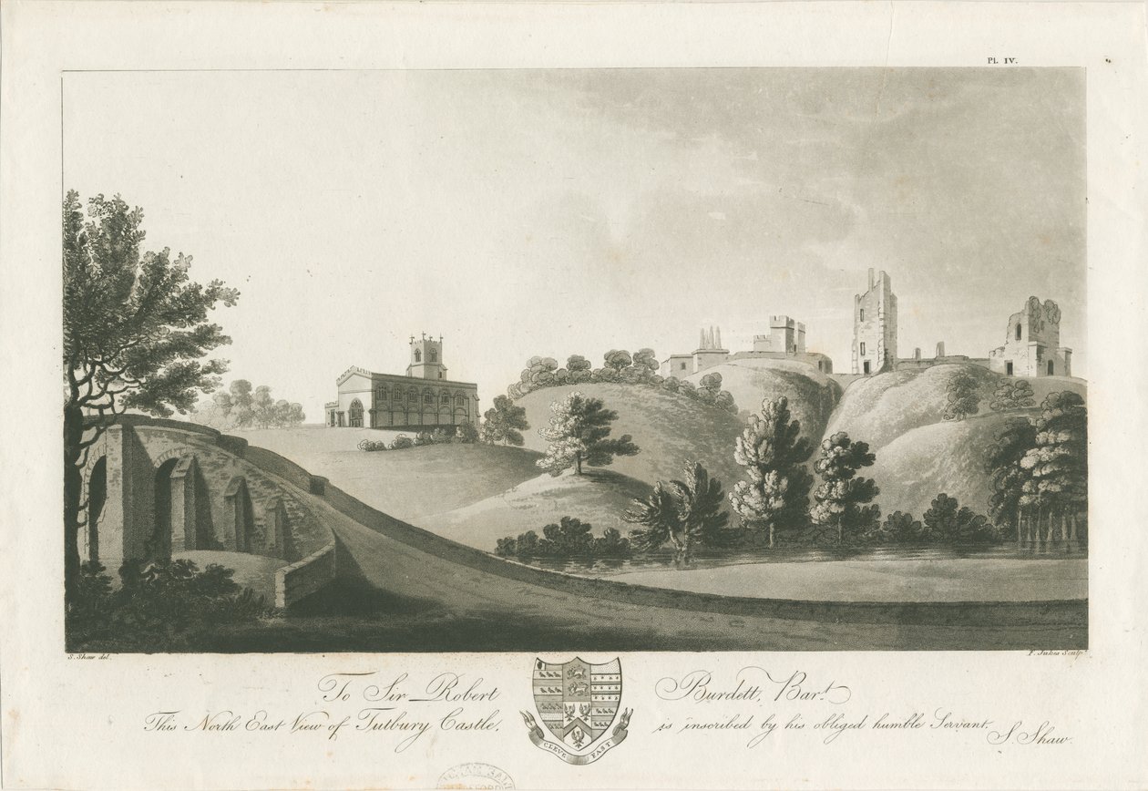 Tutbury Castle - North East View by Stebbing Shaw