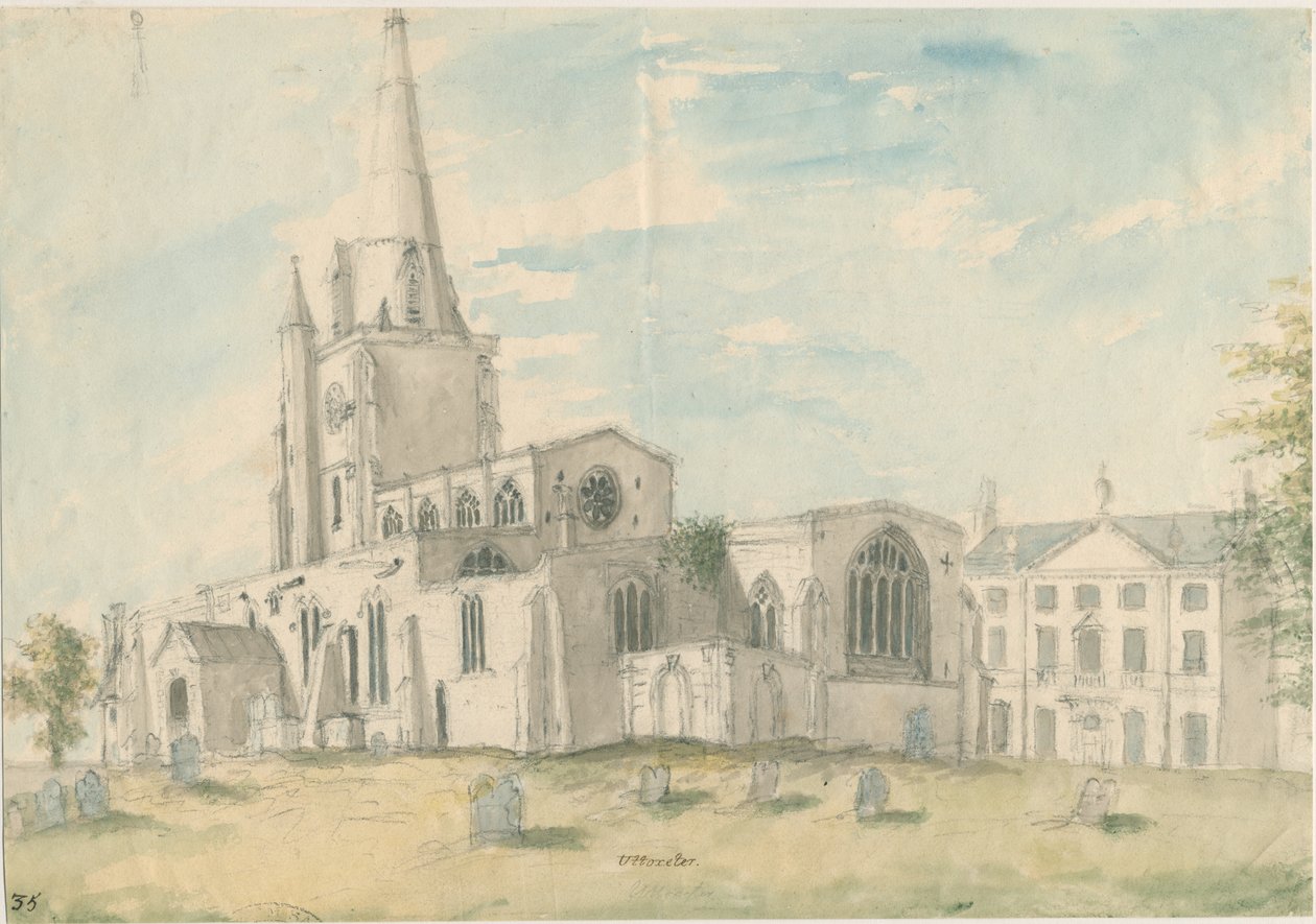 Uttoxeter Church [Old] by Stebbing Shaw
