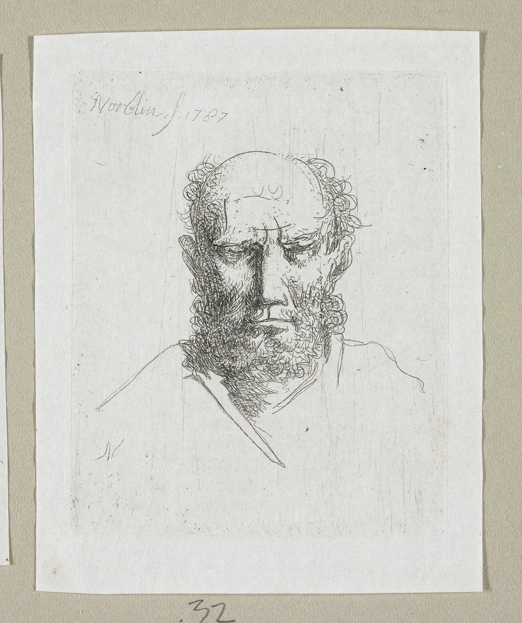 Head of Old Man by Stefan Juliusz Norblin de la Gourdaine