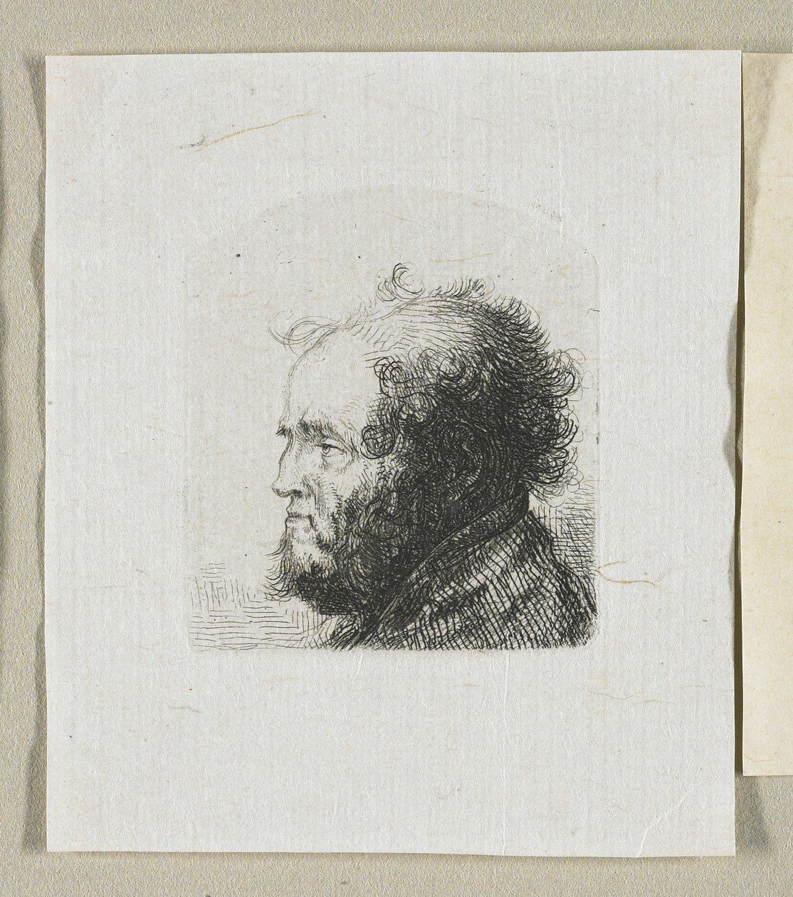 Head of a Bearded Man in Profile Facing Left by Stefan Juliusz Norblin de la Gourdaine