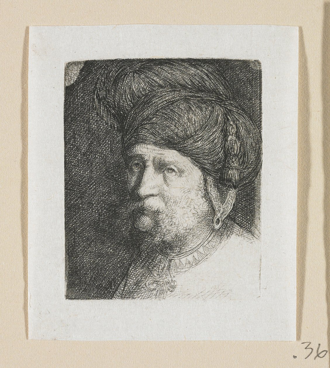 Head of a Man with Turban by Stefan Juliusz Norblin de la Gourdaine