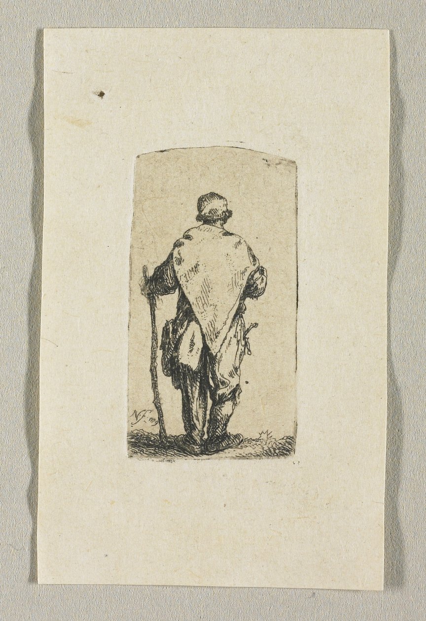 Standing Man Wearing a White Cloth by Stefan Juliusz Norblin de la Gourdaine
