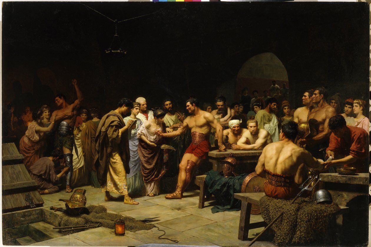 The Gladiators Before an Appearance at Arena by Stefan Vladislavovich Bakalowicz