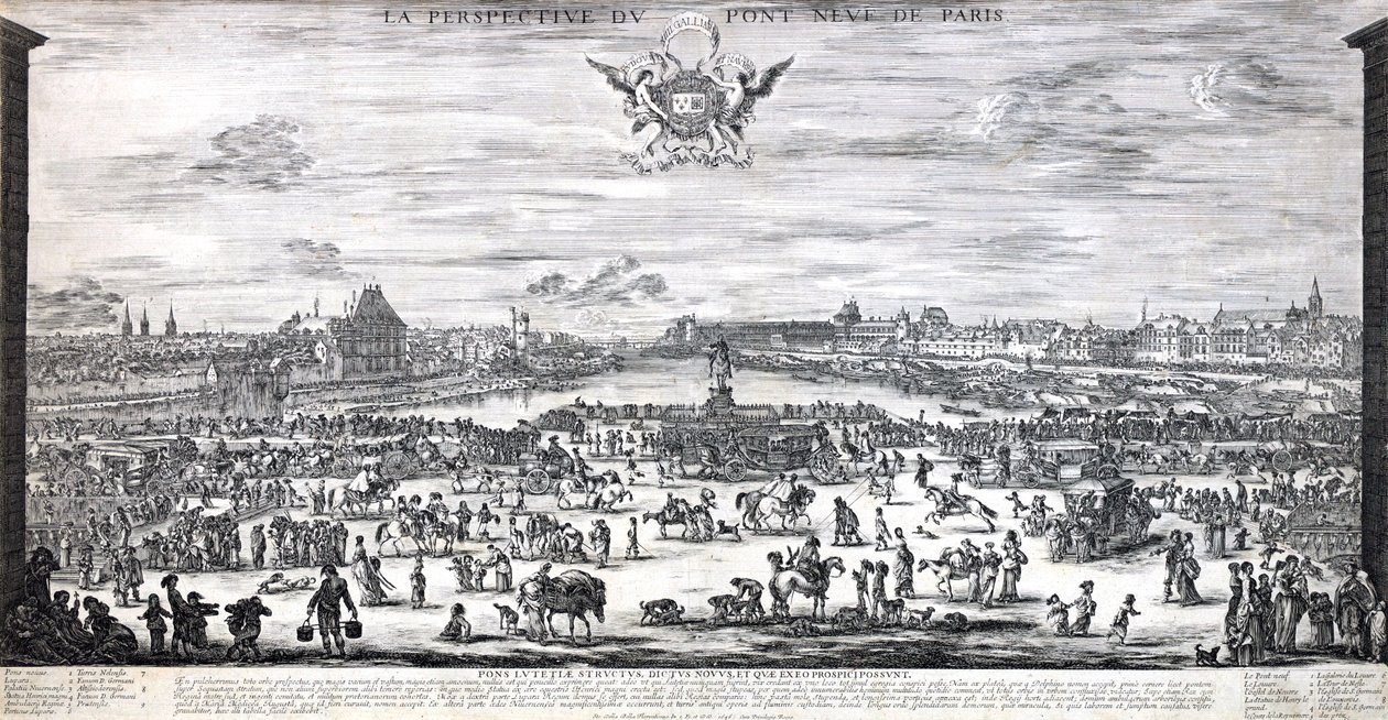 The Perspective of Pont Neuf in Paris by Stefano della Bella