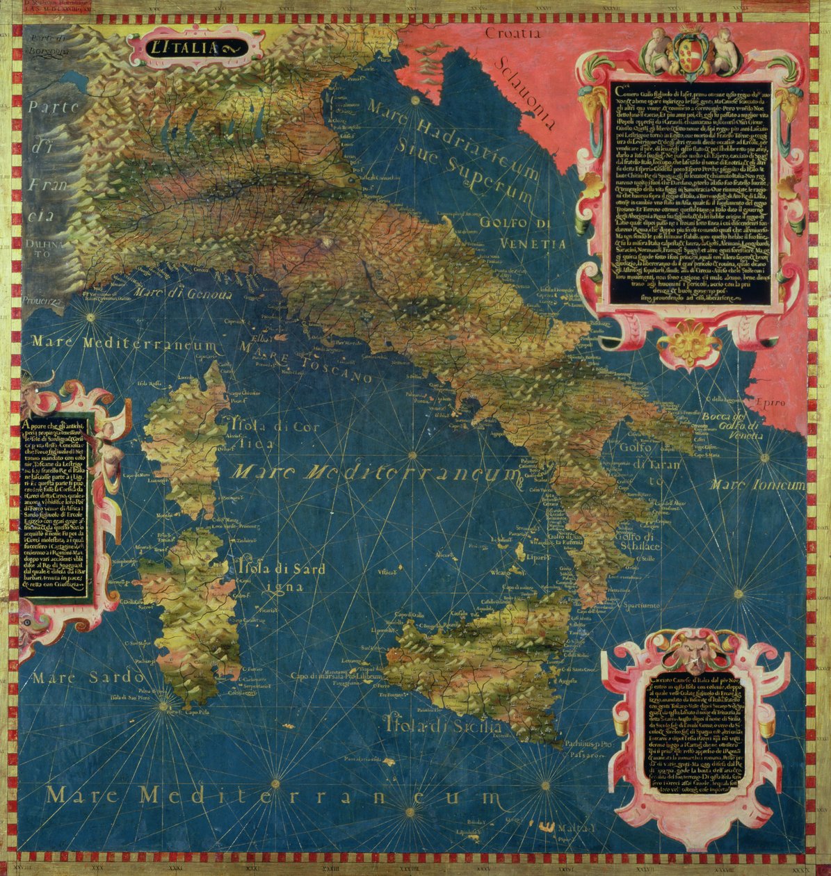 Map of Sixteenth Century Italy, from the 