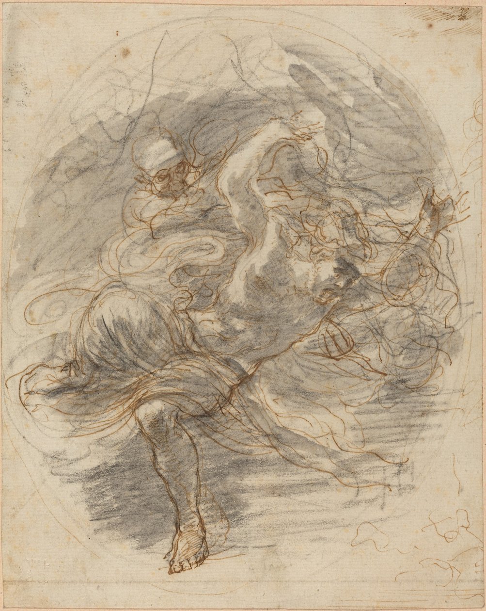 A Young Man Pursued by Death by Stefano della Bella