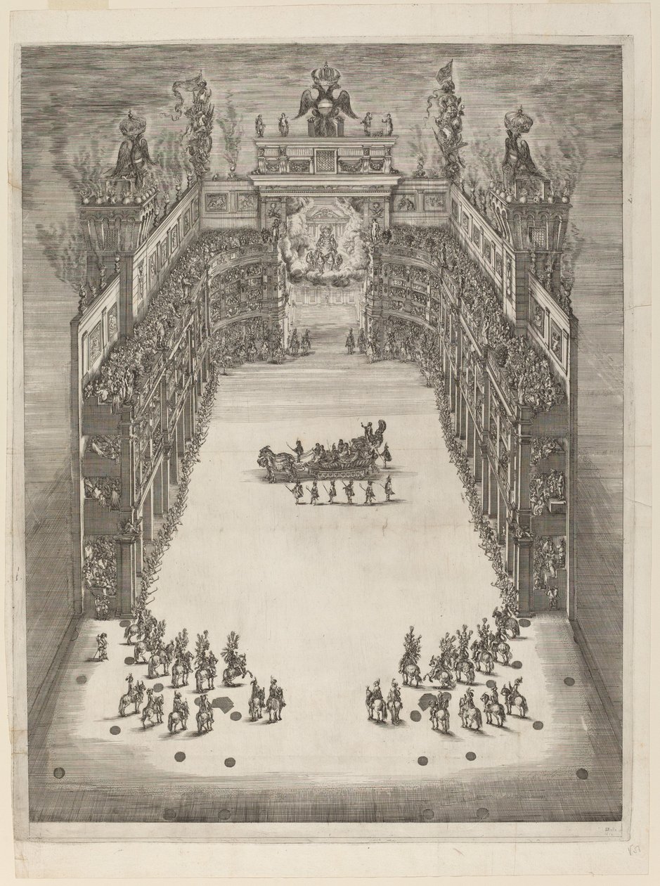 Aerial View of Theatre, 1652 by Stefano della Bella