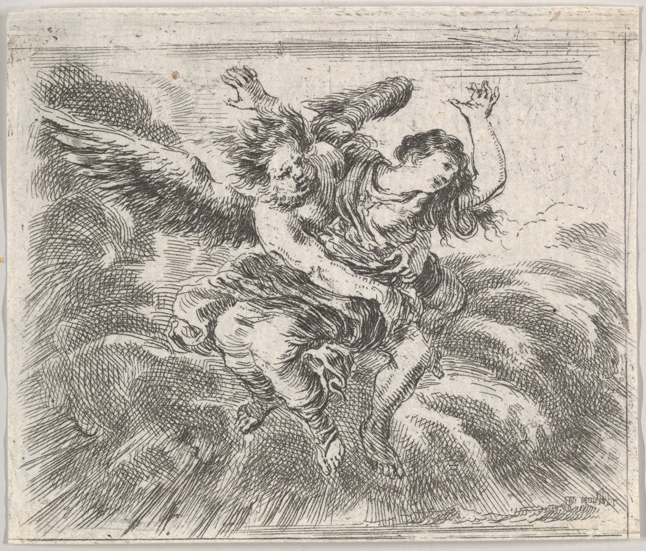 Boreas and Orithyia (from Game of Mythology) by Stefano della Bella