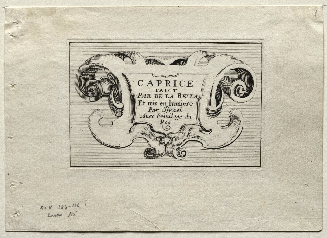 Caprices: Title Page by Stefano della Bella