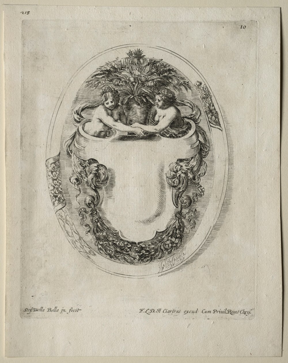 Collection of Various Caprices and New Designs of Cartouches and Ornaments: No 10 by Stefano della Bella