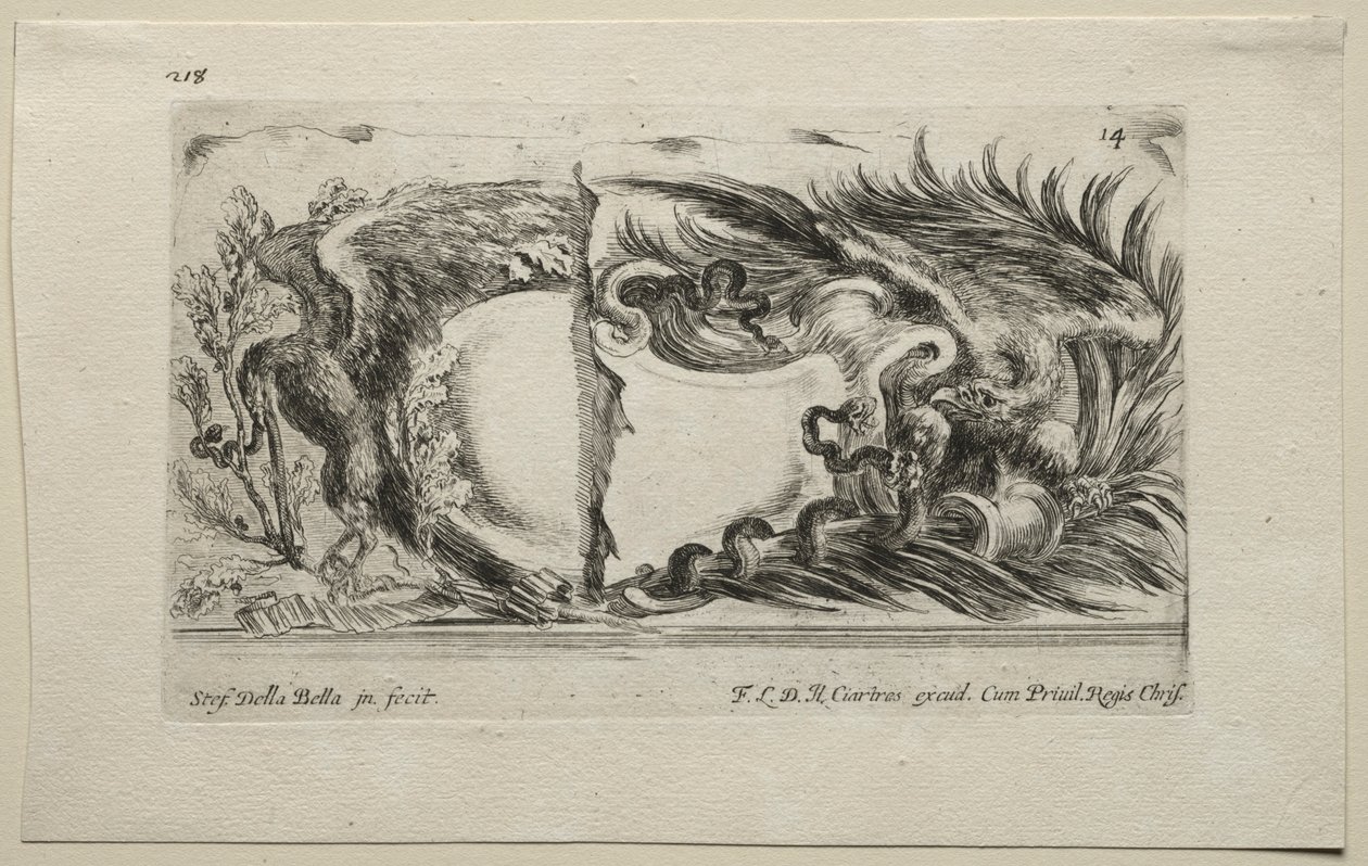 Collection of Various Caprices and New Designs of Cartouches and Ornaments: No 14 by Stefano della Bella