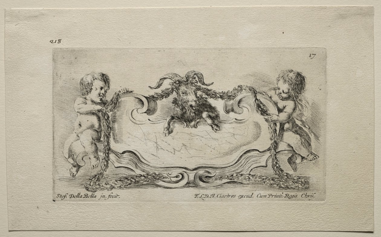 Collection of Various Caprices and New Designs of Cartouches and Ornaments: No 17 by Stefano della Bella