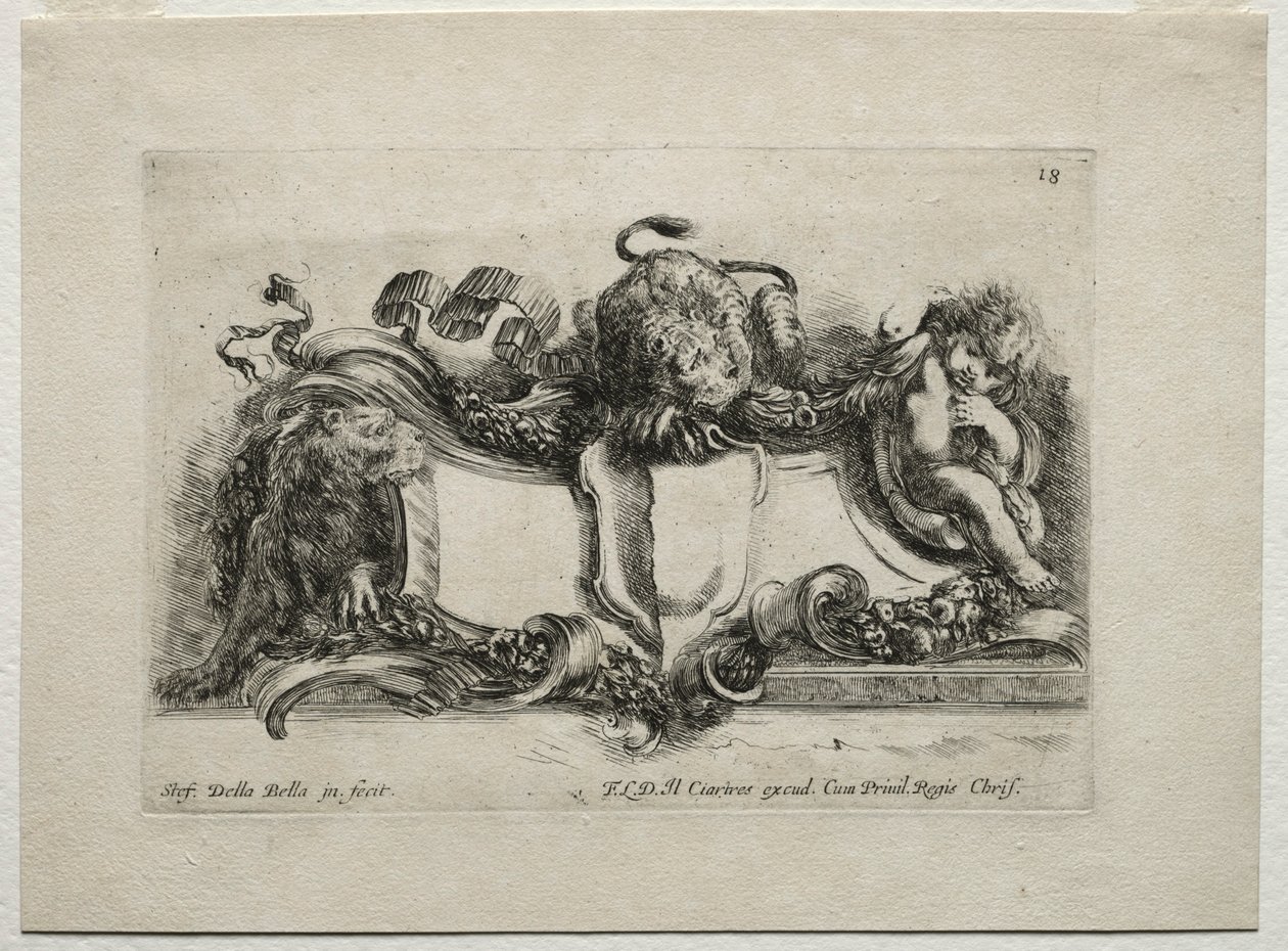 Collection of Various Caprices and New Designs of Cartouches and Ornaments: No 18 by Stefano della Bella