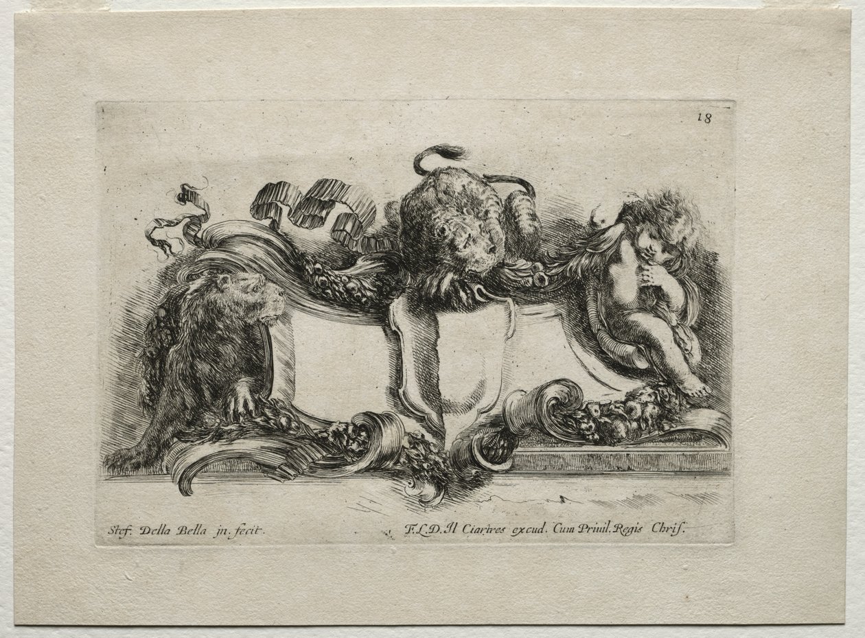 Collection of Various Caprices and New Designs of Cartouches and Ornaments: No 18 by Stefano della Bella