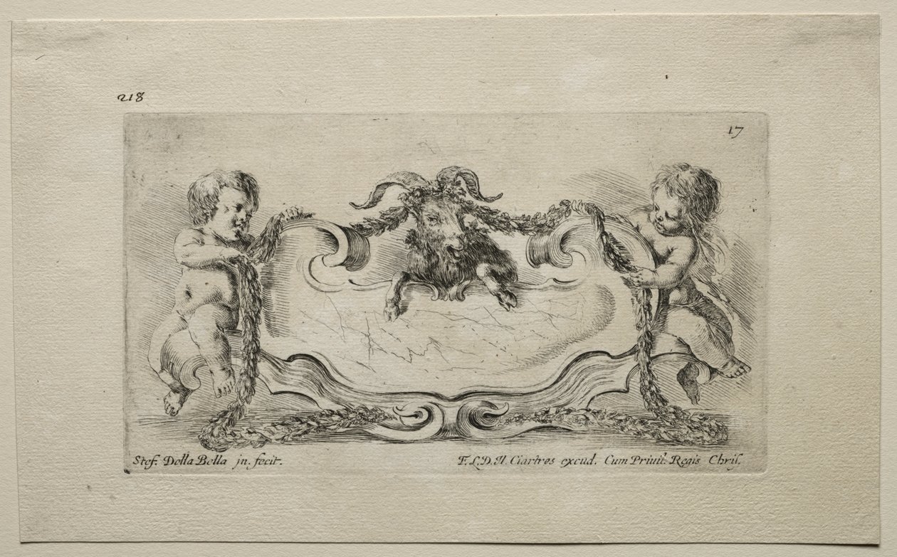 Collection of Various Caprices and New Designs of Cartouches and Ornaments: No 17 by Stefano della Bella