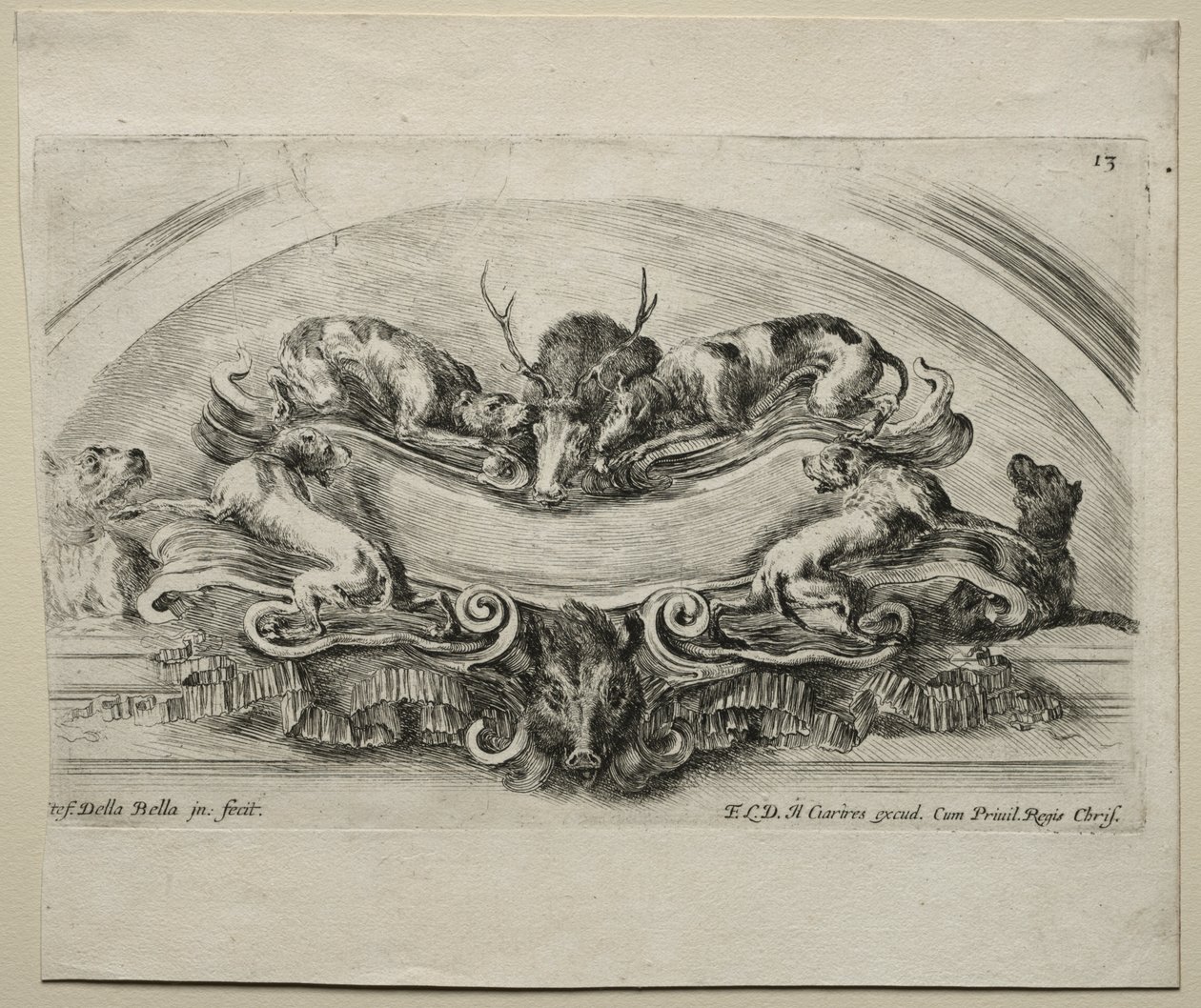 Collection of Various Caprices and New Designs of Cartouches and Ornaments: No 13 by Stefano della Bella