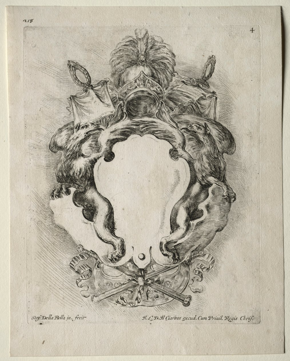 Collection of Various Caprices and New Designs of Cartouches and Ornaments: No. 4 by Stefano della Bella