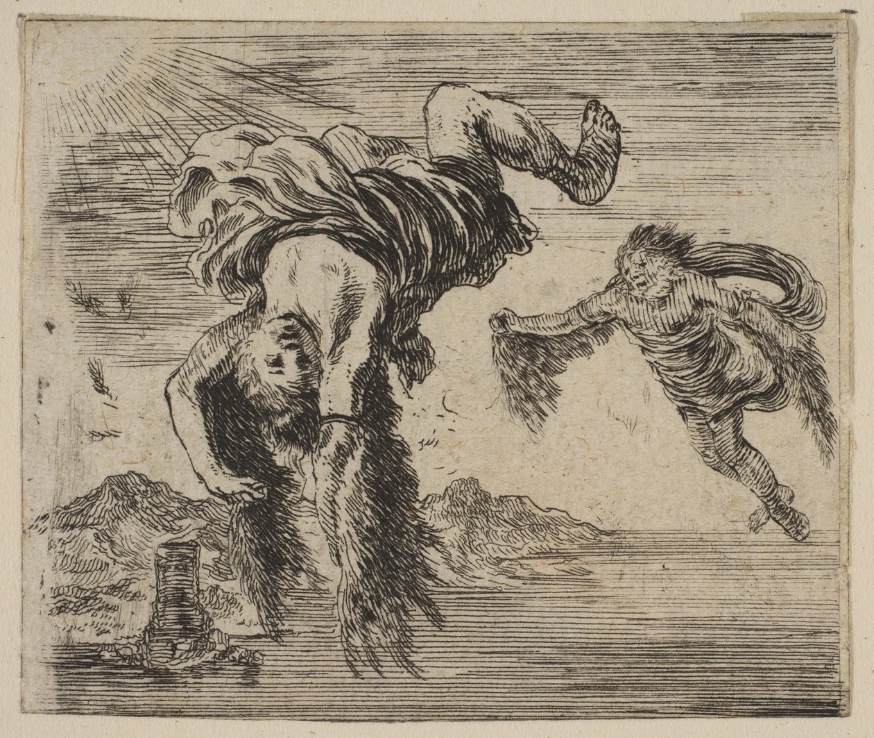 Daedalus and Icarus, from Game of Mythology by Stefano della Bella