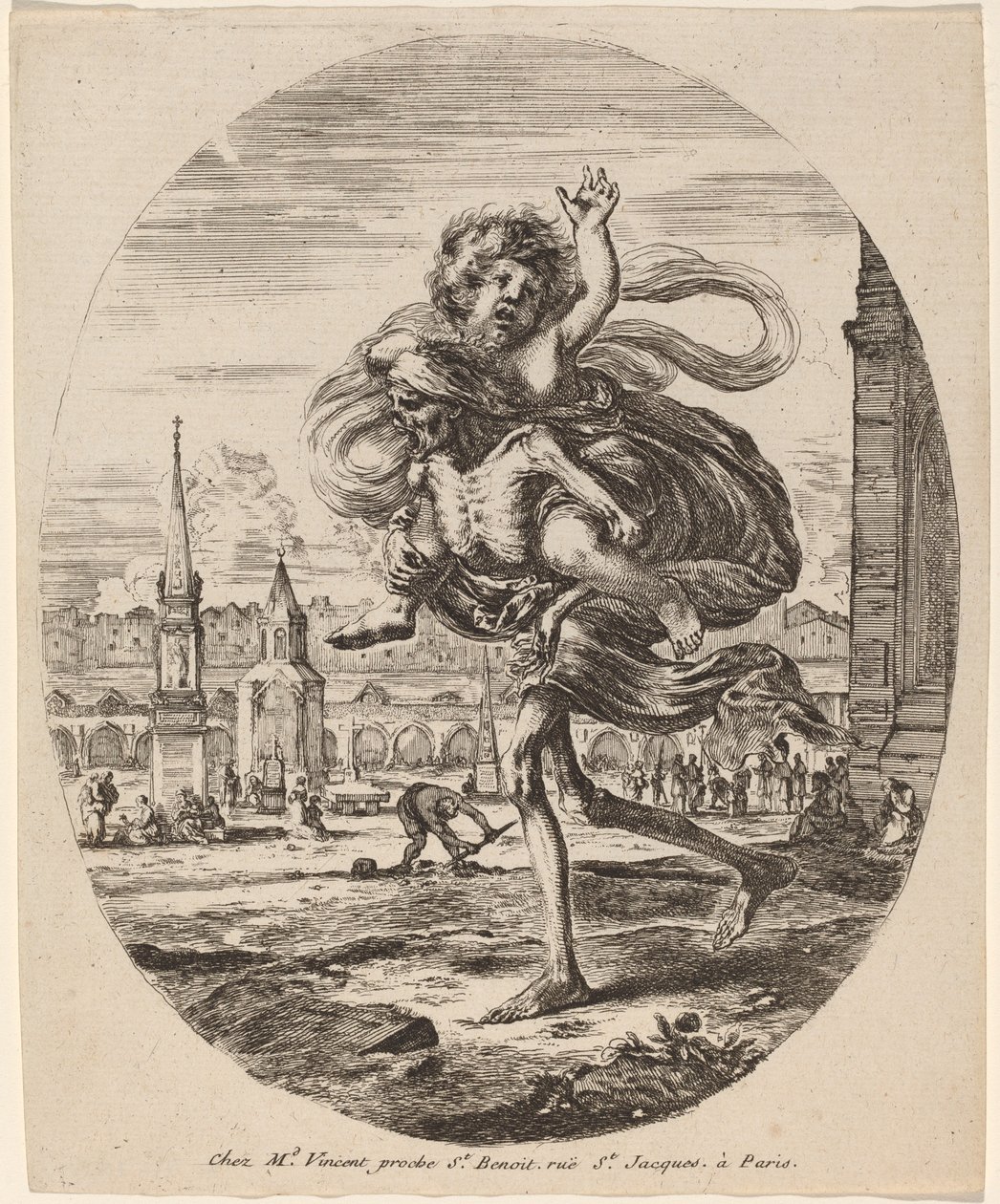 Death Carrying a Child to the Left by Stefano della Bella