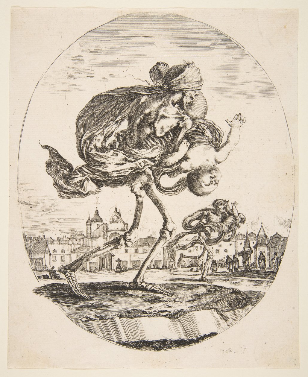 Death Carrying an Infant, from The Five Deaths by Stefano della Bella