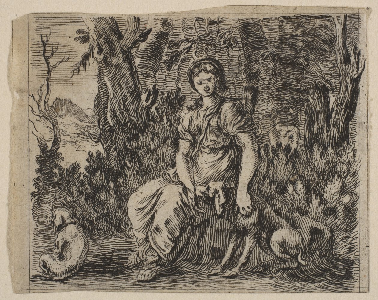 Diana, from Game of Mythology by Stefano della Bella
