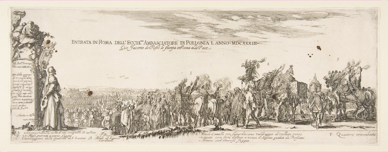 Entrance of the Polish Legation into Rome by Stefano della Bella