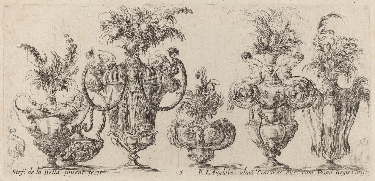 Fantastic Vases, probably 1646 by Stefano della Bella