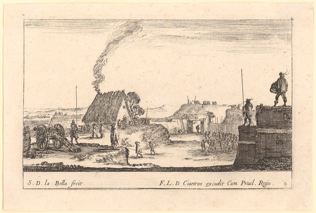 Fortification, Plate 4 from the Series "Various Military Capriccios" by Stefano della Bella