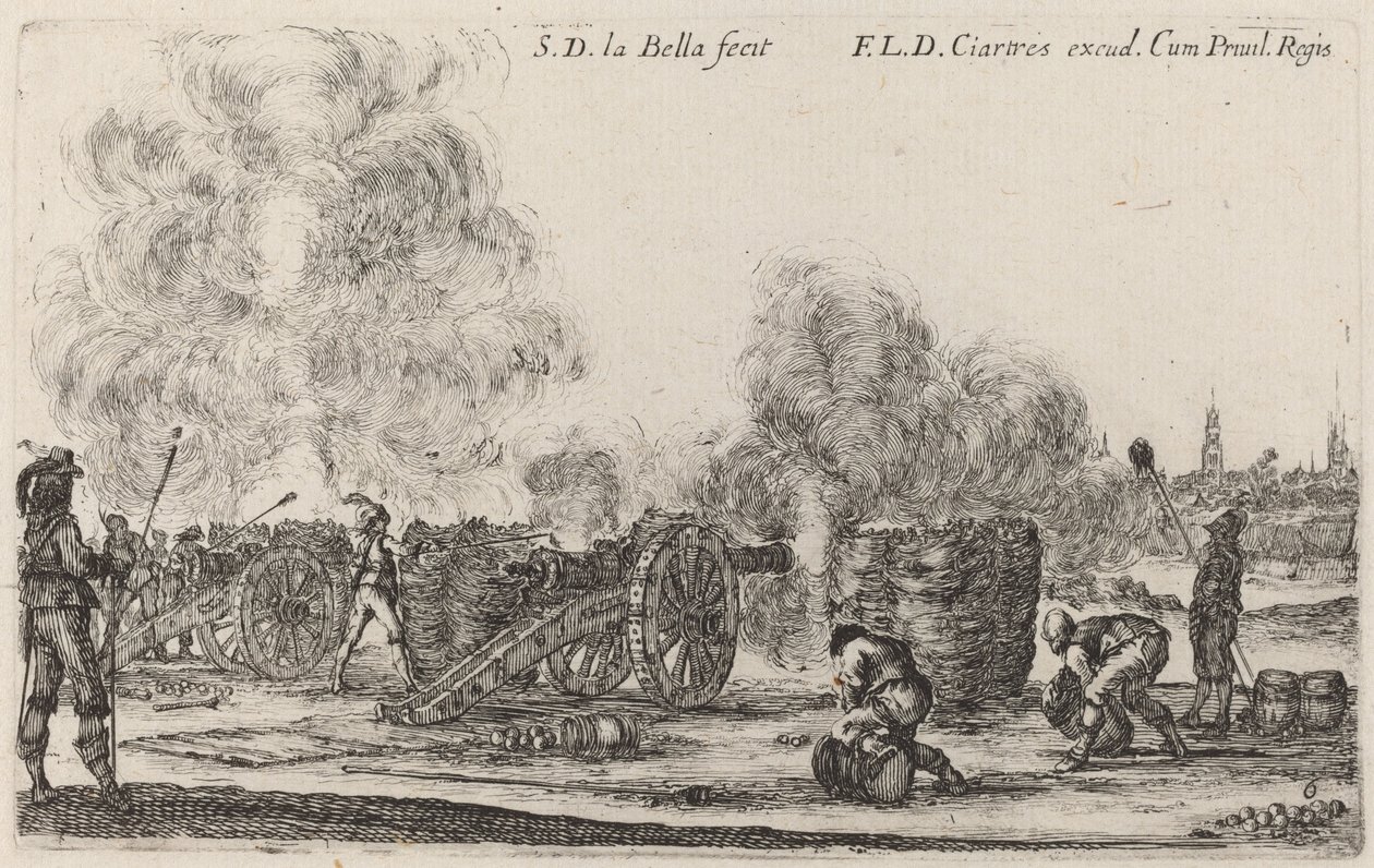 Firing the Cannons by Stefano della Bella