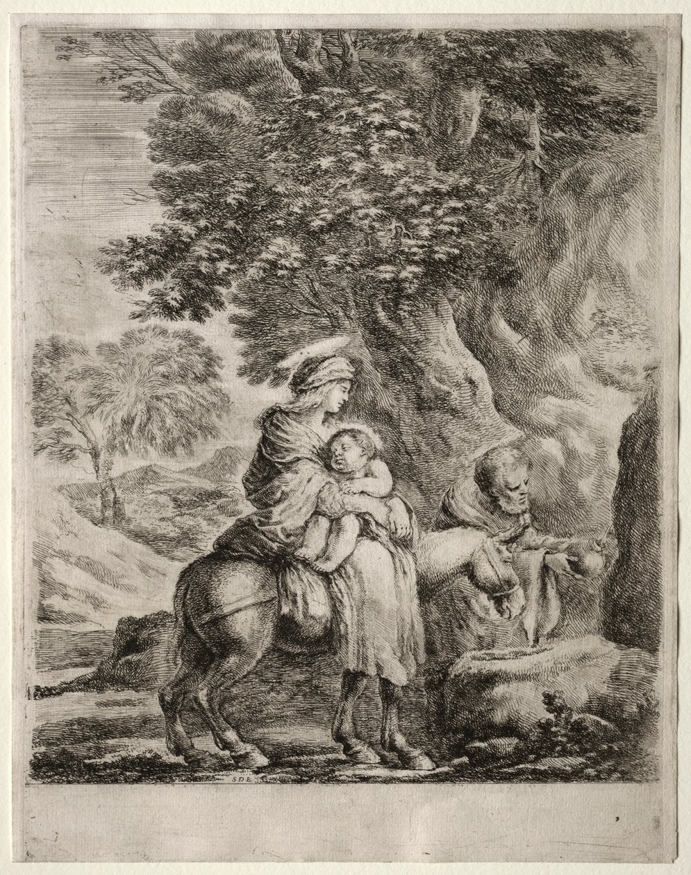 Flight into Egypt by Stefano della Bella