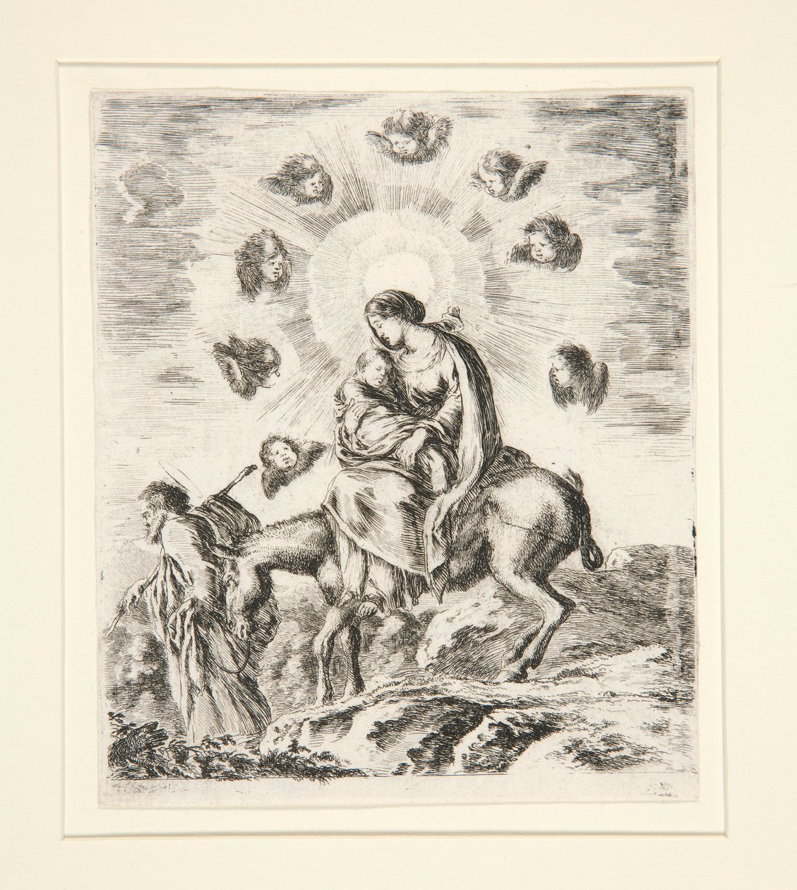 Flight into Egypt by Stefano della Bella