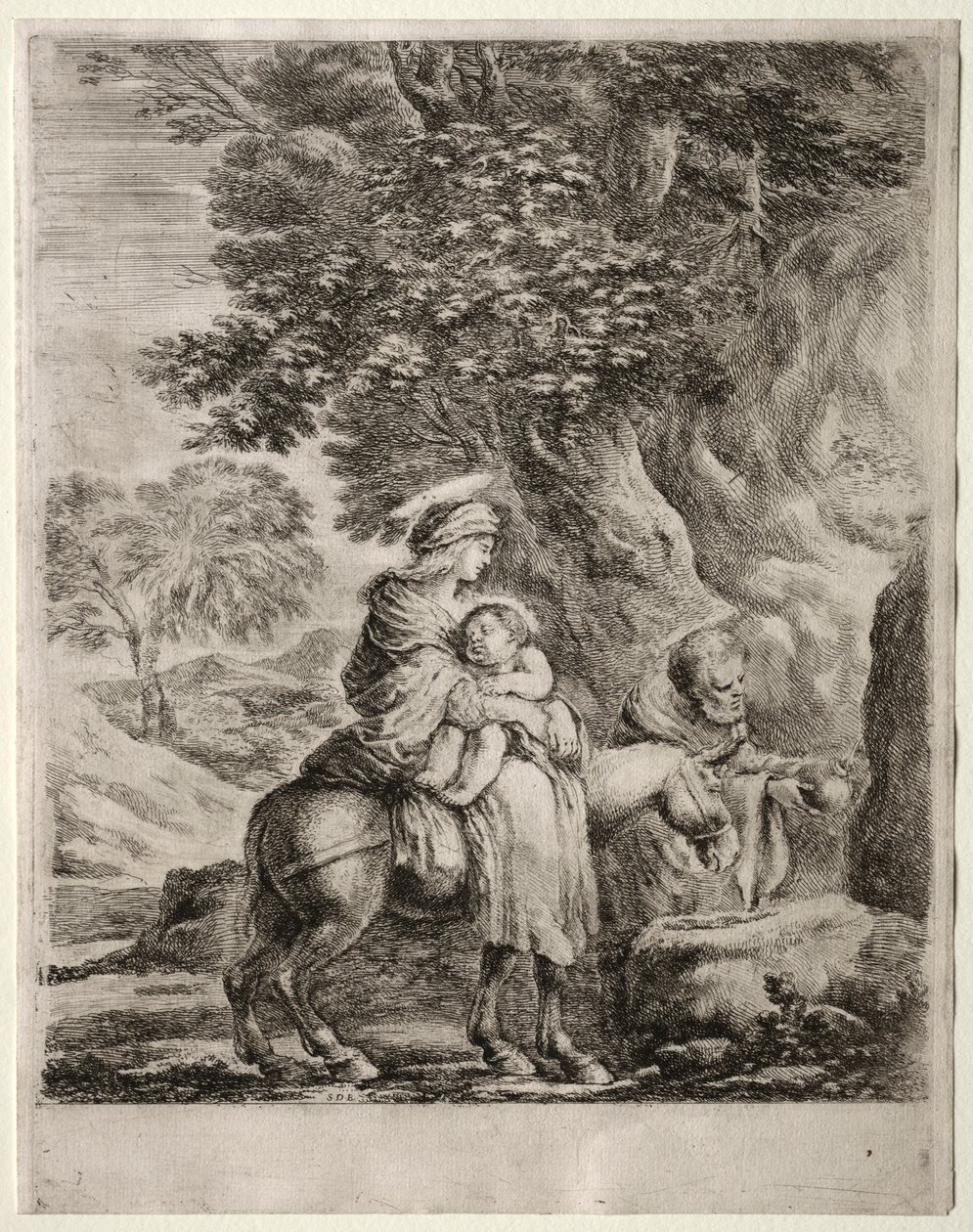 Flight into Egypt by Stefano della Bella