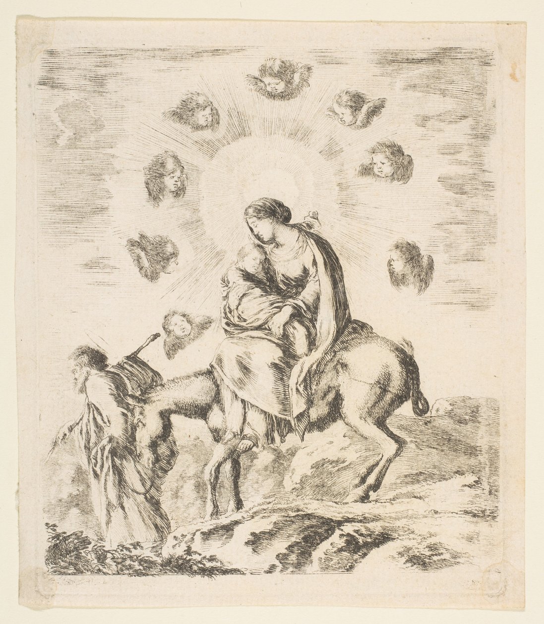 Flight into Egypt, ca. 1641 by Stefano della Bella