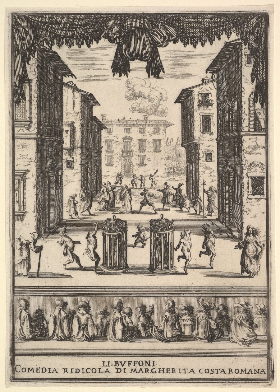 Frontispiece for the comedy The Buffoons by Stefano della Bella