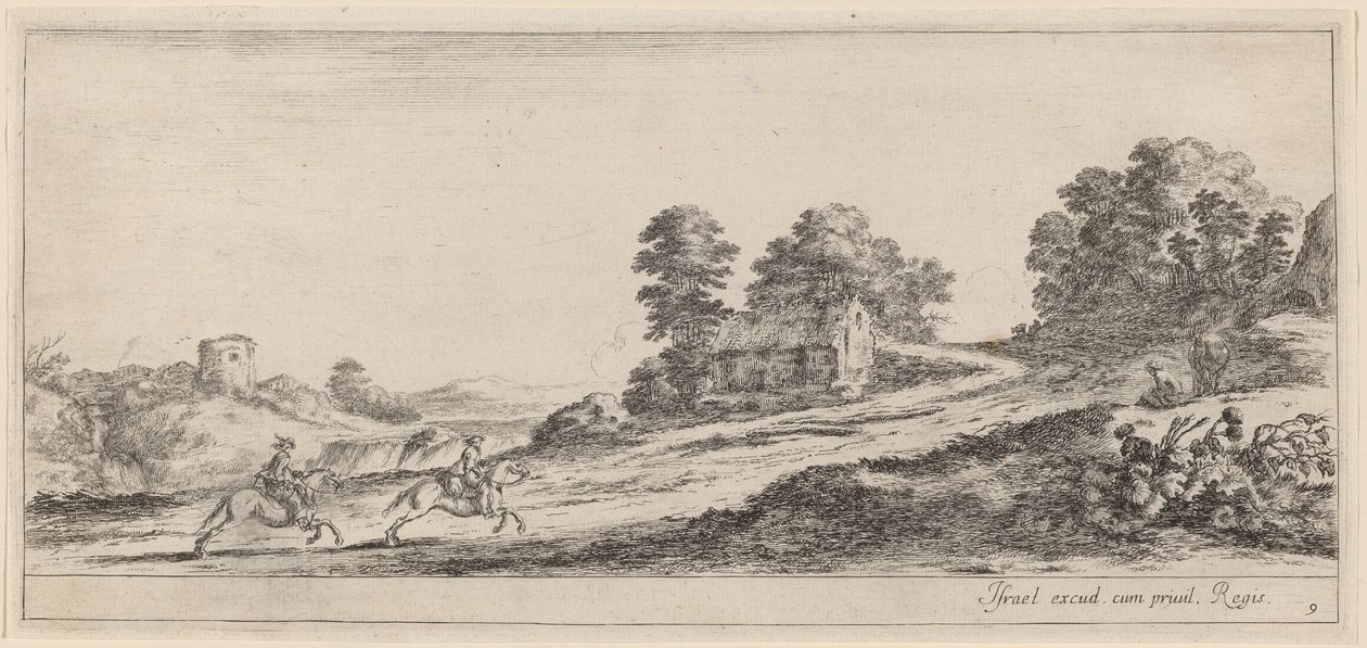 Galloping Horsemen, in or before 1647 by Stefano della Bella